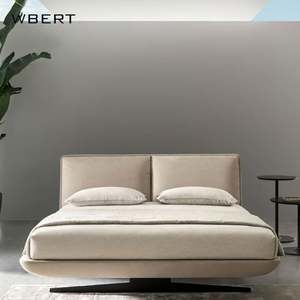 WBERT, italiano, moderno, Simple, marco de Metal, tela, cama doble, con funda, cómodo, suave, respaldo, esponja, dormitorio, diseño creativo - Product Image 2