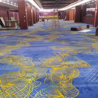 Tapis de luxe imprimé en nylon personnalisé 80% laine 20% nylon résistant au feu Axminster Hotel Casino Event Venue Carpet