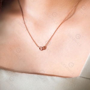 Gemnel 925 Plata brillante Zirconia cúbica dulce corazón colgante significativo recuerdo regalo elegante collar de moda - Product Image 6