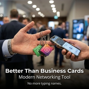 Porte-clés intelligent NFC RFID personnalisé de style mode haut de gamme pour les avis sur Instagram, Google, <span class=keywords><strong>YouTube</strong></span> et les médias sociaux professionnels - Product Image 1