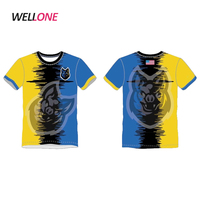 Fabricant de t-shirts personnalisés à faible MOQ, impression intégrale, sublimation DTF, mélange de fibres, uniforme personnalisé pour équipe, t-shirt de sport pour homme, sublimation
