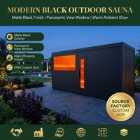 Ruang Sauna Kustom Cedar Merah Grosir untuk 4-8 Orang, Desain Berbasis Gambar OEM ODM untuk Proyek Villa, Bersertifikasi CE