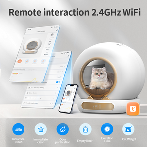 ชุดกล่องทรายแมวอัตโนมัติพร้อมเครื่องจ่ายน้ำอัจฉริยะชุดอุปกรณ์สัตว์เลี้ยงที่มีขนาดกะทัดรัด - Product Image 3