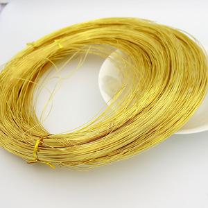 18K Gold Plated Copper <b>Wire</b> Round <b>Soft</b> For Bracelet Making DIY Jewelry Findings 0009 Yiwu Summer 2025 - Product Image 2