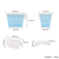 Récipients pliants en silicone Boîte réutilisable en silicone pour le stockage des aliments frais en silicone pour le congélateur Pochette pour sac alimentaire