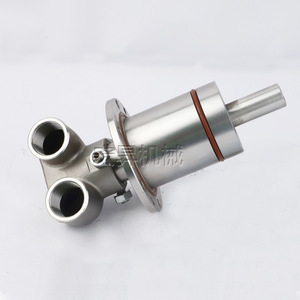Joint rotatif intégré pour le coulage continu des aciéries et le refroidissement des rouleaux de laminoirs, connexion filetée en acier inoxydable et laiton - Product Image 2