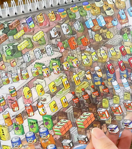 Autocollants 3D miniatures de paysages de cabanes, thème urbain, pour <span class=keywords><strong>livre</strong></span> sensoriel pour enfants avec PET, pour décorations de fêtes - Product Image 3