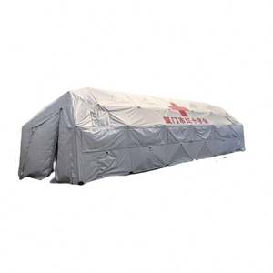Tente de secours portable grand format en PVC avec structure en acier, monocouche, pour 20 personnes, imperméable, pour interventions d'urgence en cas de catastrophe - Vente flash - Product Image 1