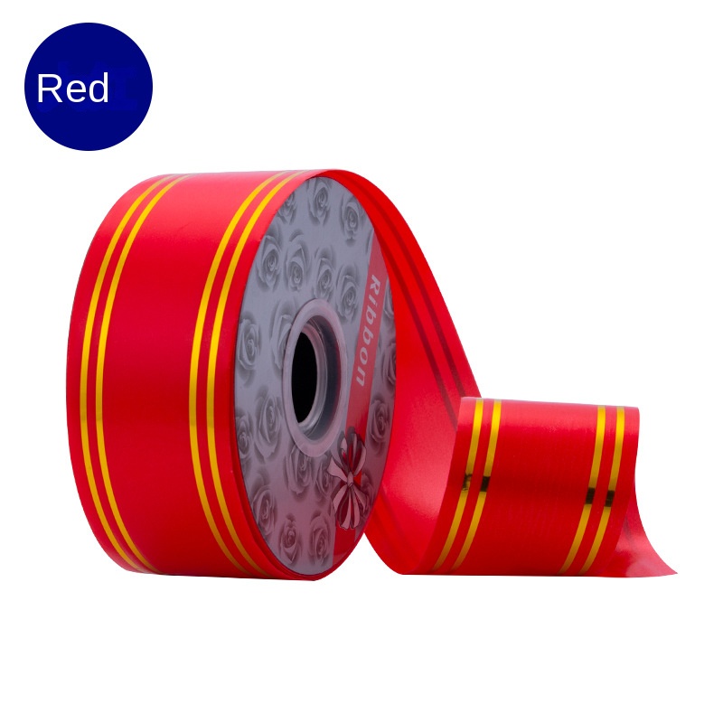 Xianghui Plastic 4.8cm 100 Yards Large Roll Ribbon Phnom Penh Printed Festive Atmosphere Gift Packaging for Wedding Celebration