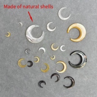 Aksesoris Perhiasan Bentuk Bulan Sabit dari Cangkang Mutiara, Potongan CNC Laris untuk Kalung, Gelang & Anting DIY