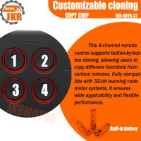 Clone à 4 boutons de la télécommande RF 315MHz pour le remplacement de l'accès en face à face compatible avec le code fixe