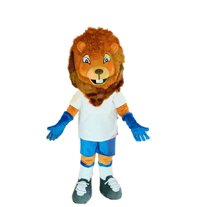Costume de <span class=keywords><strong>mascotte</strong></span> en fourrure Shengye personnalisé, personnage de dessin animé Lion Sportif, athlète, animal, cosplay, pour adulte, MOQ 1 PIÈCE - Product Image 1