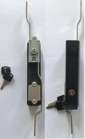 Serrure électronique pour porte de placard, à commande par tige à 3 points, avec poignée battante, Grade 2 ANSI, 2 clés, zinguée, ShengHong MS827