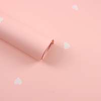 Papier d'emballage floral en forme de cœur romantique de style simple, de qualité supérieure, épaissi, imperméable, pour bouquets, fournitures pour fleuristes