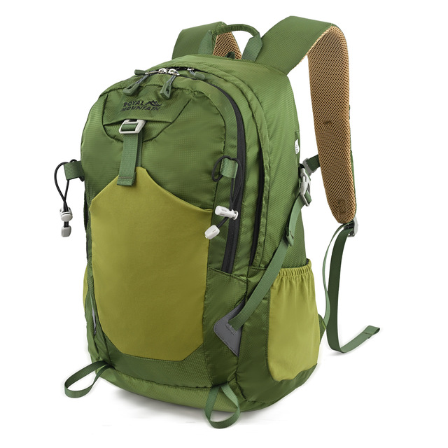 New Arrival Lightweight Unisex Outdoor Hiking Backpack 30L Capacity Waterproof Denim Polyester Lining Street Fashion Curved