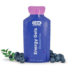 Gel Energético de Arándanos 100% Natural OEM, Aminoácidos de Fruta Real, Electrolitos, Potenciador Dietético, Barra de Gelatina, Adulto - Product Image 1