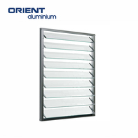 Fenêtre à persiennes en aluminium, cadre en aluminium, verre, volets réglables, fenêtre en aluminium Naco, verre à persiennes