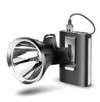 Lampe frontale haute visibilité 500 mètres pour inspection d'urgence Lampe frontale en aluminium avec clip 10W COB 1000 lumens LED