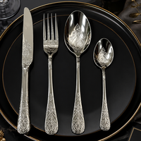 Ensemble de Couverts de Luxe en Acier Inoxydable de Haute Qualité pour Mariage, Lot de Cuillères, Couteaux et Fourchettes pour Restaurant