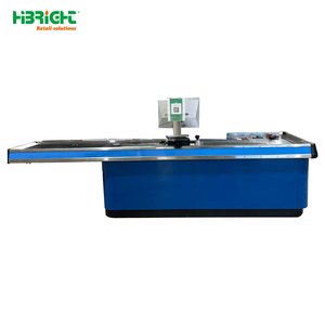Contador de caja de alta calidad de tamaño personalizado Contador de pago duradero con <span class=keywords><strong>dos</strong></span> cintas transportadoras para supermercado - Product Image 3