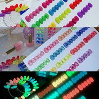 VENDEENI Kit de Gel à Ongles Lumineux 15 Couleurs Effet Pailleté Poudre Fluorescente Vernis à Ongles Coloré Longue Durée pour Salon de Manucure