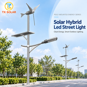 Lampione <span class=keywords><strong>Solare</strong></span> Ibrido Eolico-<span class=keywords><strong>Solare</strong></span> TX a Risparmio Energetico, Lampione LED <span class=keywords><strong>Solare</strong></span> per Esterni - Product Image 1