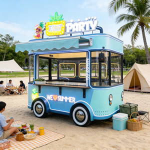 Chariot alimentaire écologique en fibre de verre pour la vente ambulante, idéal pour les mariages, les festivals et la restauration en extérieur - Product Image 1