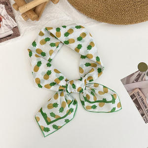 कपास वर्ग पोका डॉट स्कार्फ उच्च-अंत पुष्प मुद्रित शॉल बहुमुखी गर्दन रक्षक छोटे सिर वाले बाल-पट्टी - Product Image 6