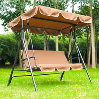 Ensemble balançoire en fer polyester imperméable pour 3 personnes avec auvent pour adulte