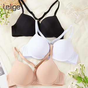 Jong Meisje Tiener Bh Mode Stijlen Beugel 3/4 Cup Ademende Voorkant Sluiting Gewatteerde Push-Up Bh - Product Image 1