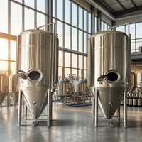Fermenteur conique en acier inoxydable SUS304 de 1000 L, cuve de fermentation isolée à double enveloppe pour brasserie artisanale commerciale