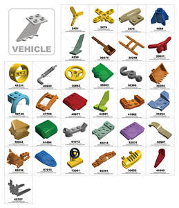 DELO TOYS Pièces de bricolage Blocs de construction en plastique Matériel ABS Briques Hélice 3 pales 9 diamètres avec encoche centrale (NO.15790) - Product Image 5