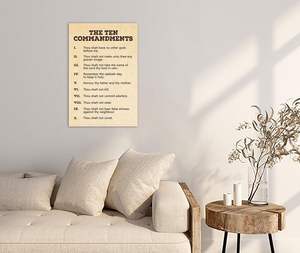 Stampa Artistica Decorativa da Parete con Versetti Biblici del Vecchio Testamento, <span class=keywords><strong>Decalogo</strong></span>, Senza Cornice - Product Image 4