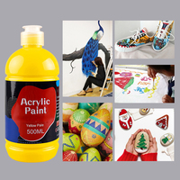 Peinture artistique 500 ml, 24 couleurs en bouteille, peinture acrylique, outil de peinture, pigment de dessin de niveau artiste, certificat MSDS