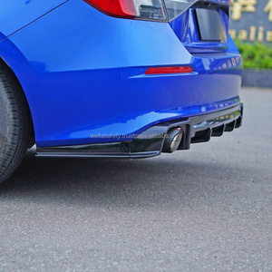 Kit de Difusor Trasero y Punta de Escape Estilo Akrapovic en Negro, Instalación Directa con Pernos Welta, para Honda Civic 11ª Generación 2022 - Product Image 4