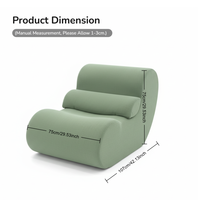 Sofa Bean Bag Reclining Tufted Lazy Bean Bag Caterpillar Memory Foam yang Ergonomis, Menyangga Tubuh, Ramah Hewan Peliharaan, Terbuat dari Kain, Dikemas Gulung dan Vakum Terkompresi