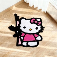Tapis Bart Simpson Hypebeast, style personnage de dessin animé personnalisé, tapis en peluche de forme irrégulière pour la décoration de chambre streetwear