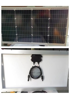 แผงโซลาร์เซลล์ขนาดเล็ก โมดูลไฟฟ้าโซลาร์เซลล์ 100w 120w 150w 200w โมโนคริสตัลไลน์ ผลิตในจีน - Product Image 4