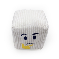 Coussin en peluche en velours côtelé avec visage réfléchissant amusant, jouet en peluche fantaisie à expression de dessin animé, certifié EN71, personnalisable