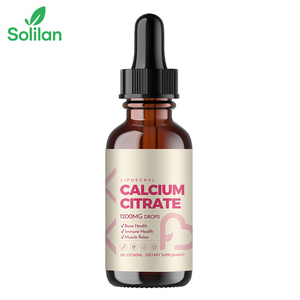 Приротные 60 мл оральные жидкие капли клубника ароматизированные травяные добавки для взрослых подростков 1200 мг кальция магния цинка витамин - Product Image 1