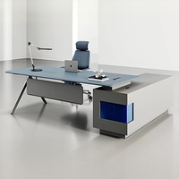 Bureau de direction conçu par des designers, style moderne minimaliste, en bois, nouveau modèle LBZ628, peinture écologique, luxe léger, premium