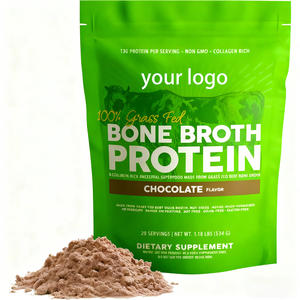 Doğal 100% çim beslenen kemik Broth anında toz kollajen diyet takviyesi zengin hizmet başına 13g <span class=keywords><strong>Protein</strong></span> yetişkin özel etiket - Product Image 1