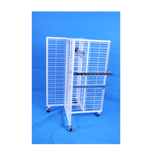 Yiree supermercado caliente metálico personalizado móvil góndola SPINNER panel de rejilla estante de exhibición de alambre de metal con ruedas - Product Image 2