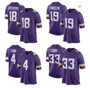 เสื้อเจอร์ซีย์ฟุตบอลอเมริกันเย็บราคาถูกปีค.ศ. 2024จัสตินเจฟเฟอร์สัน19อดัมธีเลน22แฮร์ริสันสมิธ4ดาลวินทำอาหาร - Product Image 1