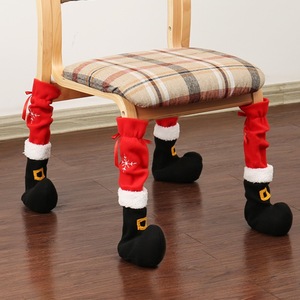 TC Offre Spéciale nouveau Design fournitures de noël décoration chaussettes chaise jambes bottes pour hôtel et fête noël chaise pied couvre - Product Image 3