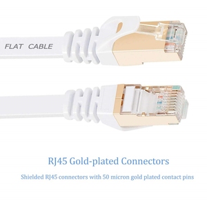 Cable de Conexión Ethernet Plano CAT7 D-Sunty, 10Gbps, 600MHz, FTP, Blindado, Resistente a la Intemperie, 10M, RJ45, Cobre Trenzado - Product Image 5