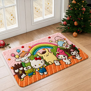 <span class=keywords><strong>Tapis</strong></span> antidérapant en forme de Hello, en flanelle douce, lavable, paillasson mignon de dessin animé pour chambre d'enfant, <span class=keywords><strong>tapis</strong></span> de salon - Product Image 5