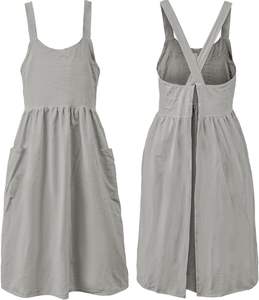 ผ้ากันเปื้อนผ้าฝ้ายทำงานสำหรับผู้หญิงมีกระเป๋าชุด Pinafore x ผ้ากันเปื้อนคล้องคอสำหรับพ่อครัวอบสวน - Product Image 5