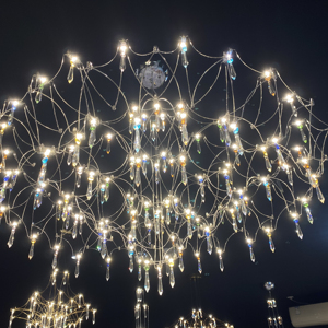 โคมไฟระย้าคริสตัล ECOJAS รุ่น Light Cube ปรับแต่งได้ คุณภาพสูง สำหรับวิลล่า โครงการโรงแรม ห้องนั่งเล่น โคมไฟห้อยแก้ว - Product Image 1