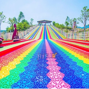 Tobogán Arcoíris Familiar, Juego de Pista de Esquí Seco para Niños y Padres, con Material Plástico para Zonas Turísticas y Paisajes - Product Image 2